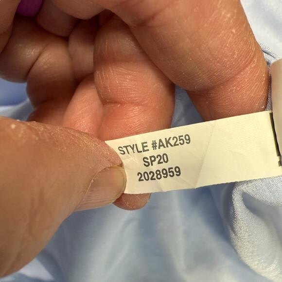 J Crew Dress Womens 6 Sky Blue White Cotton Puff Sleeve Daisy Chain Flounce Hem - Picture 11 of 14